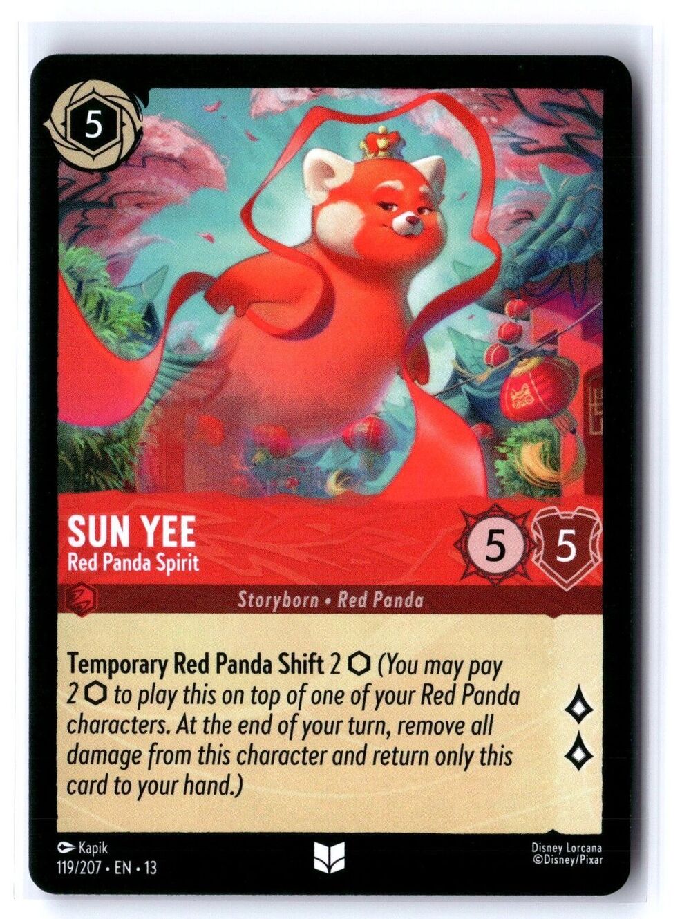 Sun Yee - Red Panda Spirit Uncommon Attack of the Vine! 119/207 NM